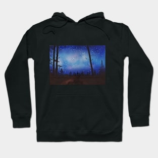 Star Filled Sky in the forest Hoodie